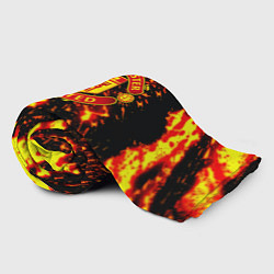 Плед флисовый Манчестер Юнайтед огненные краски, цвет: 3D-велсофт — фото 2