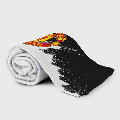 Плед Манчестер Юнайтед краски белые / 3D-Велсофт – фото 2