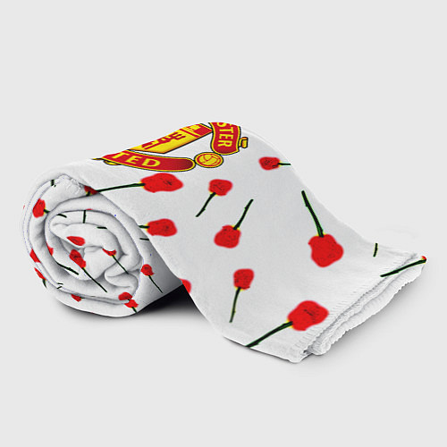 Плед Манчестер Юнайтед розы паттерн / 3D-Велсофт – фото 2