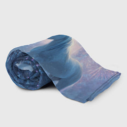 Плед флисовый Белая лошадь на фоне салюта, цвет: 3D-велсофт — фото 2