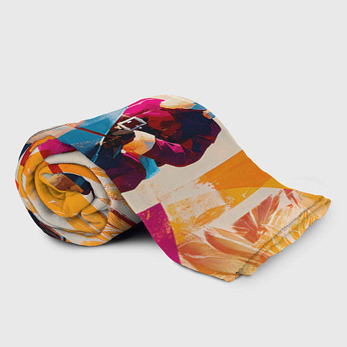 Плед Дед Мороз на коне / 3D-Велсофт – фото 2