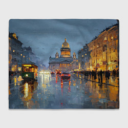 Плед флисовый Зимний Питер, цвет: 3D-велсофт