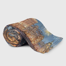 Плед флисовый Новогодний салют в Питере, цвет: 3D-велсофт — фото 2