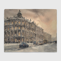 Плед флисовый Зима в Санкт-Петербурге, цвет: 3D-велсофт