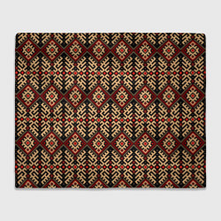 Плед Славянский вышивной орнамент макошь