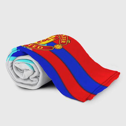 Плед Манчестер Юнайтед полосы геометрия / 3D-Велсофт – фото 2