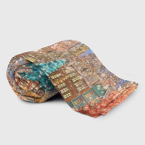 Плед Новогодний город в блестках / 3D-Велсофт – фото 2