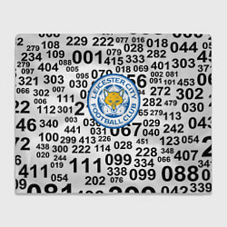 Плед флисовый Лестер сити цифры символы, цвет: 3D-велсофт