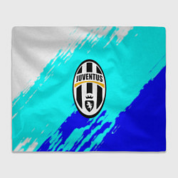Плед флисовый Ювентус краски штрихи текстура, цвет: 3D-велсофт