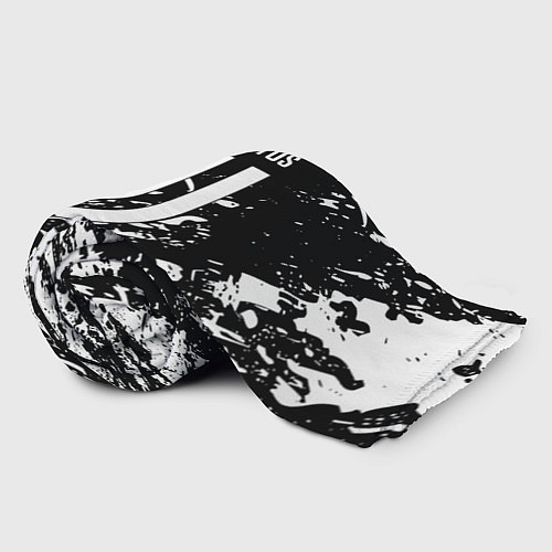 Плед Juventus белые штрихи красок / 3D-Велсофт – фото 2