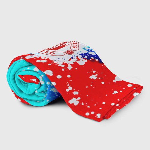 Плед Манчестер Юнайтед неон / 3D-Велсофт – фото 2