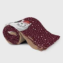 Плед флисовый Кот Бендер и ёлка, цвет: 3D-велсофт — фото 2