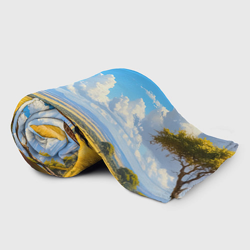 Плед Жираф в солнечной саванне / 3D-Велсофт – фото 2