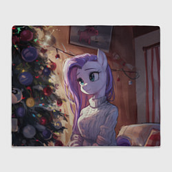 Плед флисовый Анимешная лошадка - Новый год, цвет: 3D-велсофт