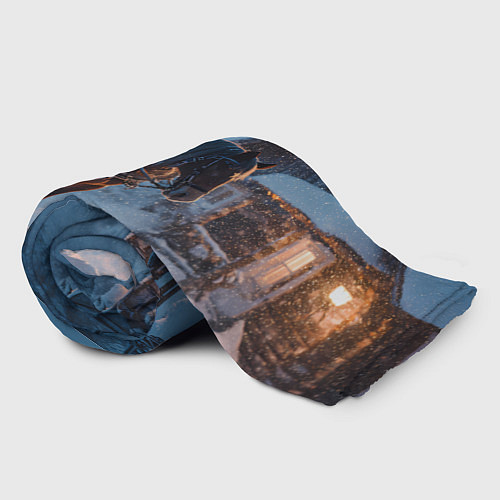 Плед Лошадь у избы / 3D-Велсофт – фото 2