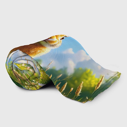 Плед Солнечный кролик на лугу / 3D-Велсофт – фото 2