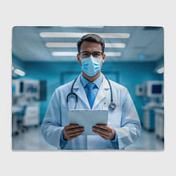 Плед флисовый Медицинский специалист, цвет: 3D-велсофт