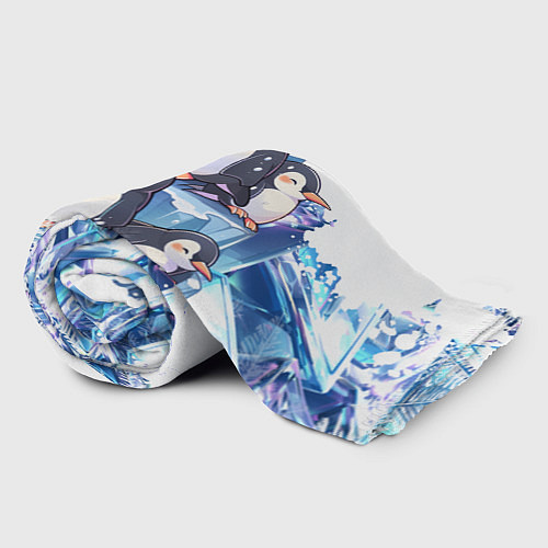 Плед Пингвины и лёд / 3D-Велсофт – фото 2