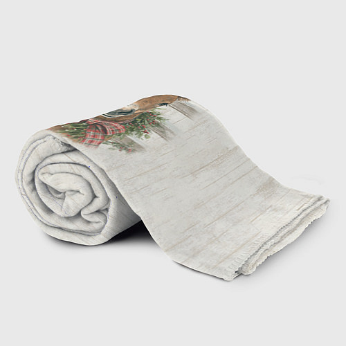 Плед Жеребёнок и новый год / 3D-Велсофт – фото 2