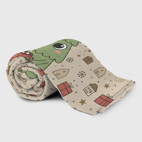 Плед Новогодняя елочка с горячим шоколадом / 3D-Велсофт – фото 2