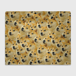 Плед флисовый Doge, цвет: 3D-велсофт