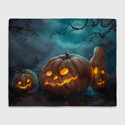 Плед флисовый Тыква, цвет: 3D-велсофт