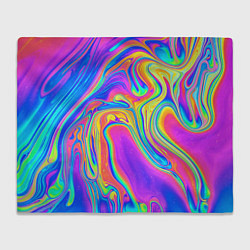 Плед флисовый Цветные разводы, цвет: 3D-велсофт