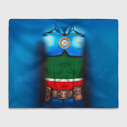 Плед флисовый Капитан Чечня, цвет: 3D-велсофт