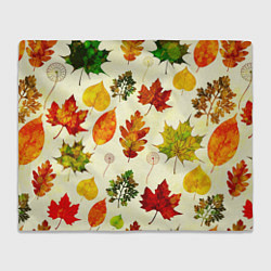 Плед флисовый Осень, цвет: 3D-велсофт