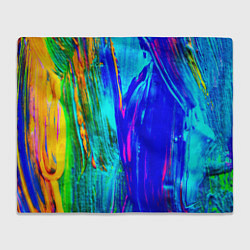 Плед флисовый Разводы красок, цвет: 3D-велсофт