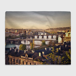 Плед флисовый Чехия Прага, цвет: 3D-велсофт