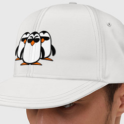 Кепка-снепбек Банда пингвинов, цвет: белый
