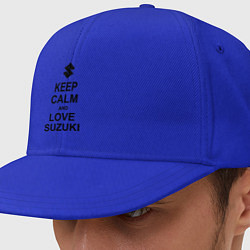 Кепка-снепбек Keep Calm & Love Suzuki, цвет: синий