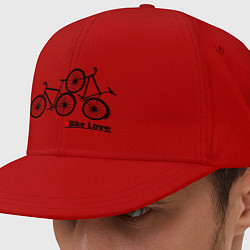 Кепка-снепбек Bike Love, цвет: красный