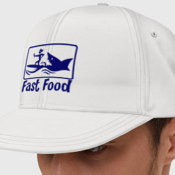 Кепка-снепбек Shark fast food, цвет: белый
