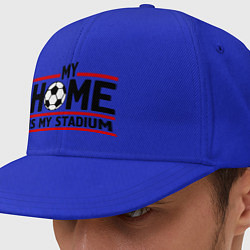 Кепка-снепбек My home is my stadium, цвет: синий