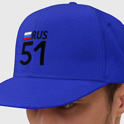 Кепка-снепбек RUS 51, цвет: синий
