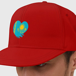 Кепка-снепбек Сердце - Казахстан, цвет: красный