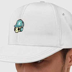 Кепка снепбек Прикольный черепок - меломан Cool skull - music lo