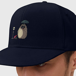 Кепка-снепбек Тоторо мопс, цвет: тёмно-синий