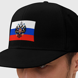 Кепка-снепбек Триколор с гербом, цвет: черный