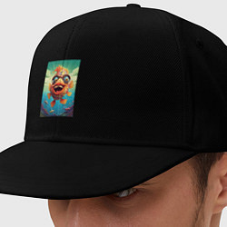 Кепка-снепбек Карп в солнечных очках, цвет: черный