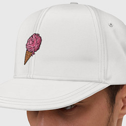 Кепка-снепбек Brain ice cream, цвет: белый