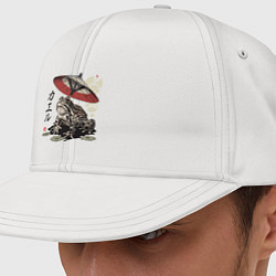 Кепка-снепбек Лягушка и зонт - japan aesthetic, цвет: белый