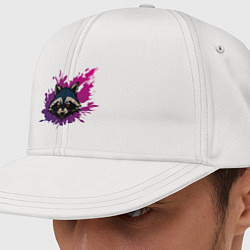 Кепка-снепбек Крутой енот, цвет: белый