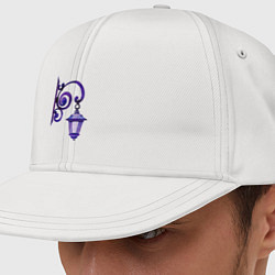 Кепка-снепбек Фиолетовый уличный фонарь, цвет: белый