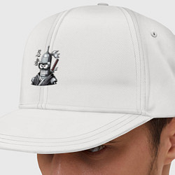 Кепка-снепбек Bender is a cool ninja - hieroglyphs, цвет: белый