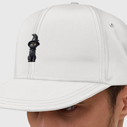 Кепка-снепбек Черный котик ведьмочка, цвет: белый