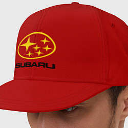 Кепка-снепбек Subaru Logo, цвет: красный