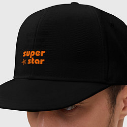 Кепка-снепбек Дедушка не стар, дедушка superstar!, цвет: черный